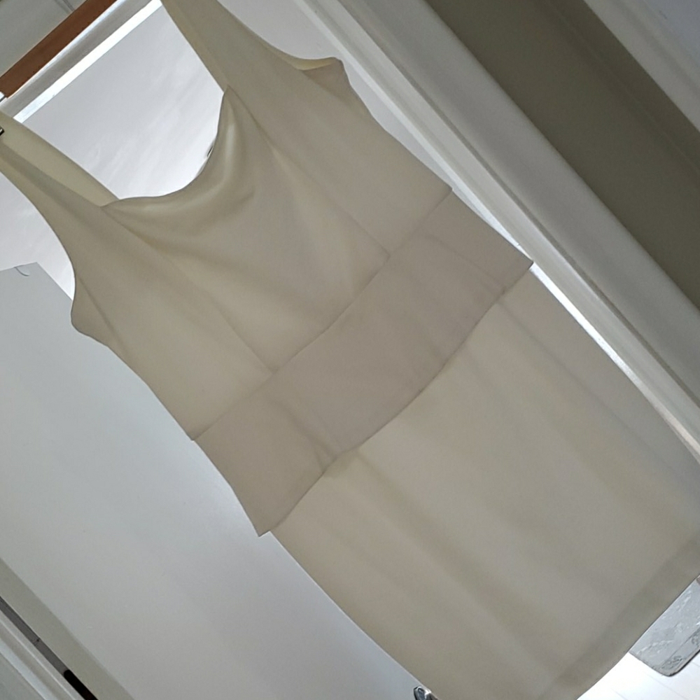 Cream colored summer career dress
